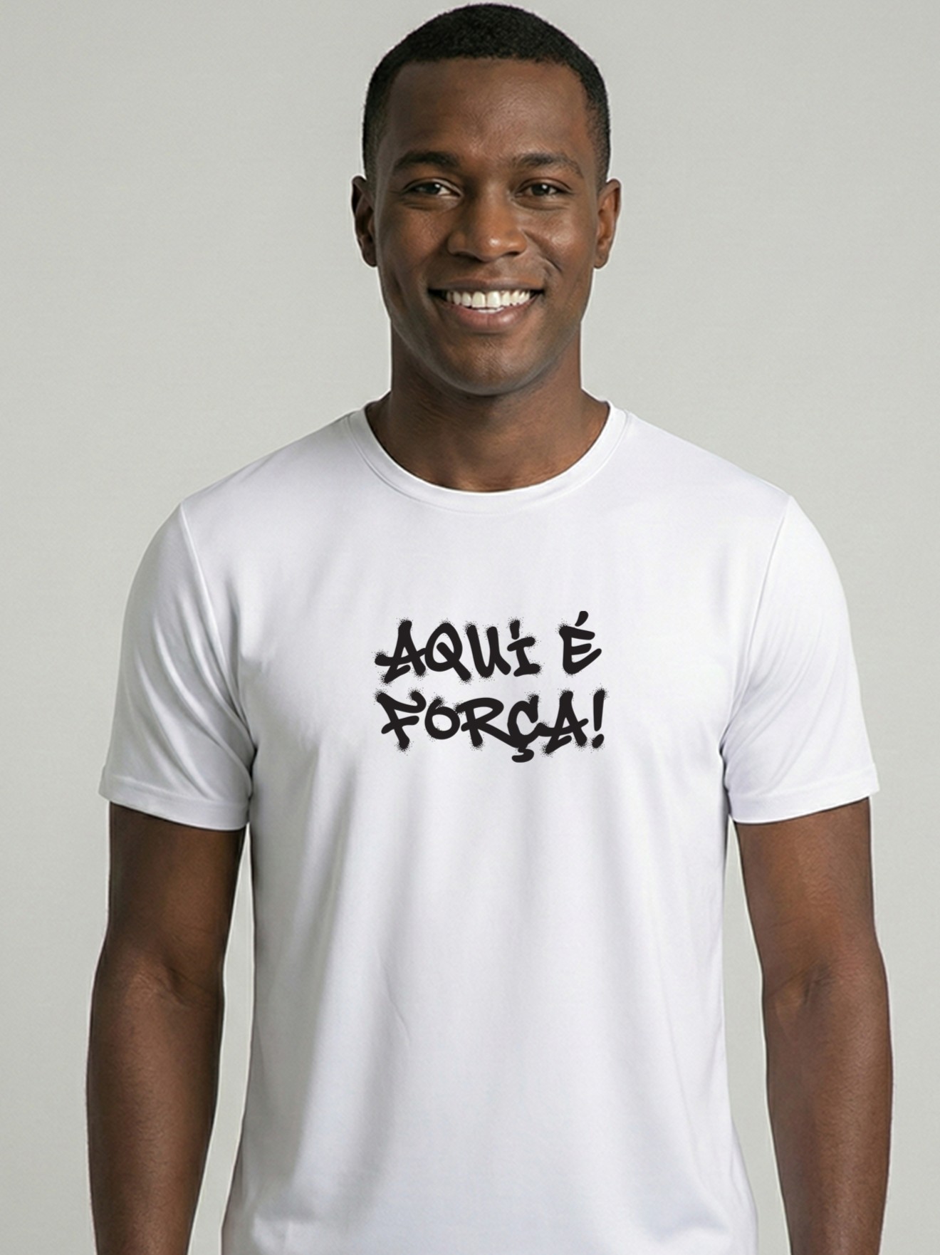 Vitore Loja | Camiseta Aqui é Força - Branca